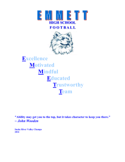 FOOTBALL Coaches Expectations