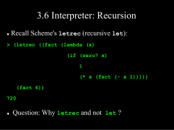 3.6 Interpreter: Recursion
