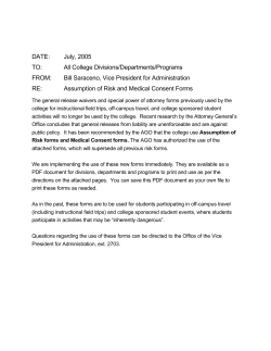 CBC Assumption of Risk and Medical Consent Forms