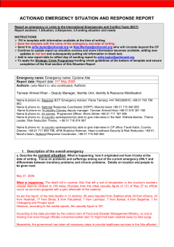 actionaid emergency situation and response report