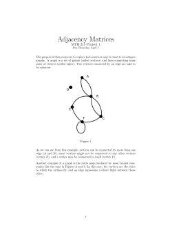 Adjacency Matrices - URI Math Department