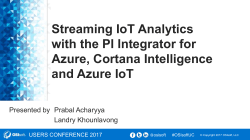 Streaming IoT Analytics with the PI Integrator for