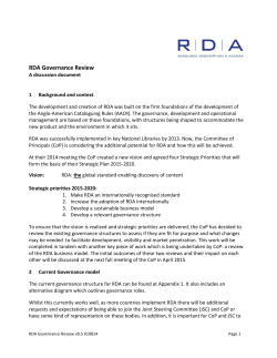 RDA Governance Review