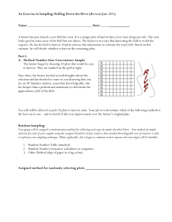 An Exercise in Sampling: Rolling Down the River