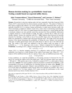 Human decision making in a probabilistic visual task