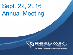 2014:Q4 to 2015:Q4 - Peninsula Council for Workforce Development