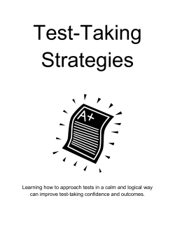 Test Taking Strategies