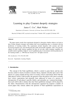 Learning to play Cournot duopoly strategies