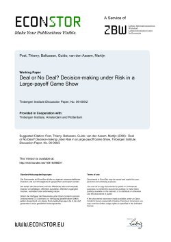 Decision-making under Risk in a Large-payoff Game Show