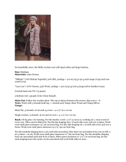 So beautifully retro: the fluffy crochet coat with lapel collar and large