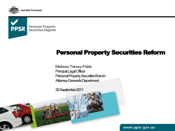 Presentation overview Current PPS laws in Australia
