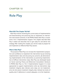 Role Play - Implementation Science