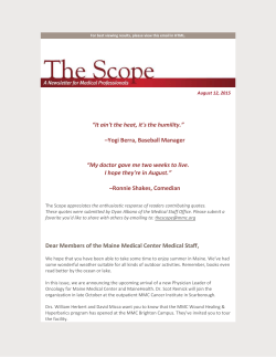 New Physician Leader of Oncology at MMC and MaineHealth