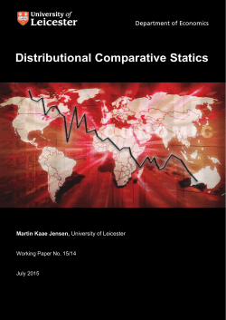 Distributional Comparative Statics