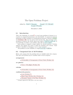 The Open Problems Project