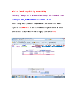 Date:26/06/2015 NIFTY MARKET LOT CHANGE