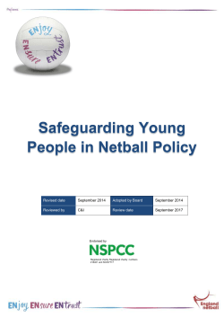 Safeguarding Young People in Netball Policy
