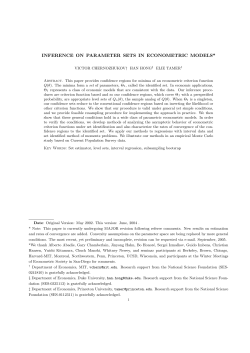 inference on parameter sets in econometric models