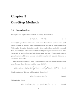 Chapter 3 One-Step Methods