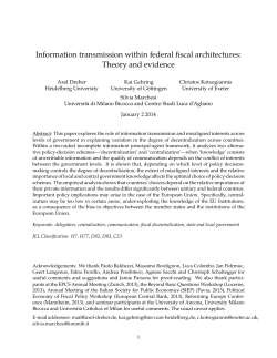 Information transmission within federal fiscal architectures: Theory