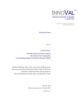 Towards Social Cost Value Analysis: The Need for New Approaches