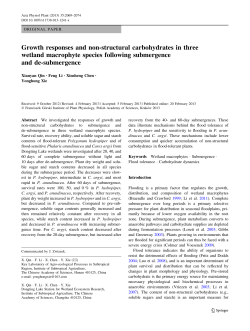 Growth responses and non-structural carbohydrates in three