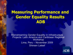 Measuring Performance and Gender Equality