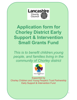 Chorley Small Grants Fund Application Round 4
