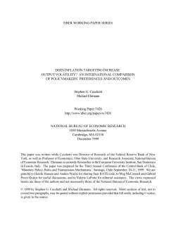 nber working paper series does inflation targeting increase output