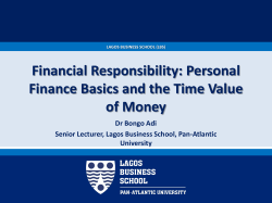 Financial Responsibility: Personal Finance Basics and