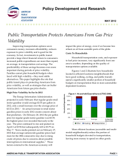 Public Transportation Protects Americans from Gas Price Volatility