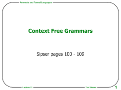 Automata and Formal Languages