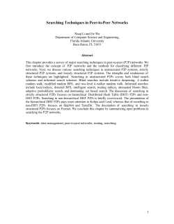 Searching Techniques in Peer-to