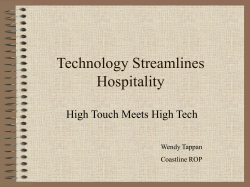 Technology Streamlines Hospitality