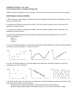 Probability and Statistics &ndash; Mrs. Leahy Unit 3 Homework Packet