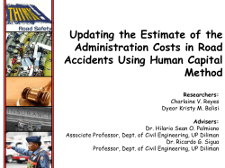 Updating the Estimate of the Administration Costs in Road Accidents