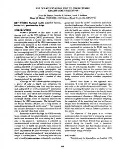 1994: use of last physician visit to characterize health care utilization