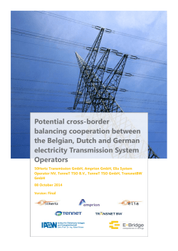Potential cross-border balancing cooperation between the