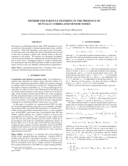 Distributed particle filtering in the presence of mutually correlated