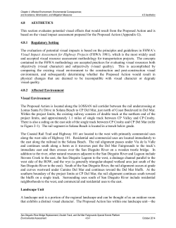 4.8 AESTHETICS This section evaluates potential visual