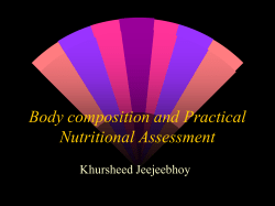 NUTRITIONAL ASSESSMENT AND CHANGES IN THE BODY