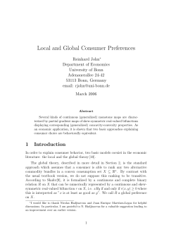 Local and Global Consumer Preferences