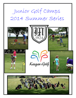 Junior Golf Camps 2014 Summer Series