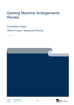 section 2 - gaming machine arrangements