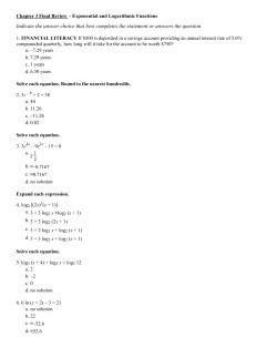 Chapter 3 Final Review