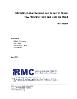 Estimating Labor Demand and Supply in Texas
