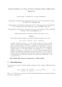 Global Stability of a Class of Scalar Nonlinear Delay Differential