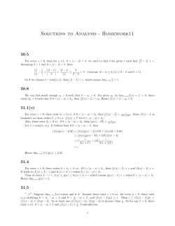 Solutions to Analysis - Homework11