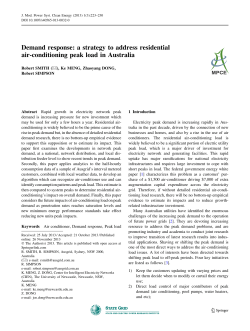 Demand response: a strategy to address residential air