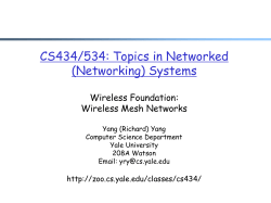 CS434/534: introduction - Yale "Zoo"